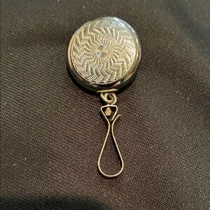 Vintage Silver Toned Retractable Badge Holder McDougal